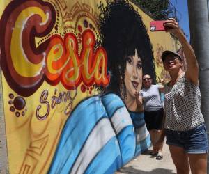 El mural en honor a Cesia Sáenz, elaborado por el artista Roney Fernández junto a Héctor y Francia Madrid como parte del Colectivo Cadejo, viste las afueras del Instituto León Alvarado.