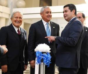Los presidentes Salvador Sánchez Cerén, de El Salvador, Otto Pérez Molina, de Guatemala, y Juan Orlando Hernández, de Honduras, en su visita a Washington para presentar el Plan Alianza.