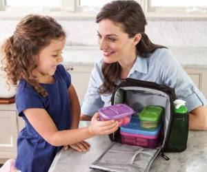 Los kits incluyen hielo azul en bandejita para mantener frescos los alimentos.