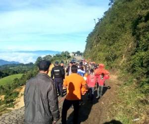 Paso vehicular inhabilitado en Ocotepeque a raíz de las fuertes lluvias en occidente.
