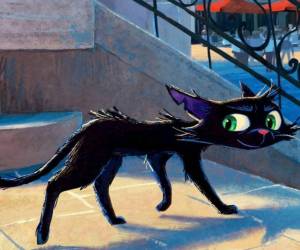 La animación de esta película en 2D como si fuera pintura hecha a mano con la animación digital.
