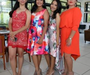 Nicole Gaitán, Gracia Ponce, Nicole Funes y Diana Cálix. Foto: EL HERALDO/Jimmy Argueta