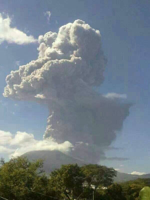 Cenizas del Chaparrastique podrían llegar a Honduras