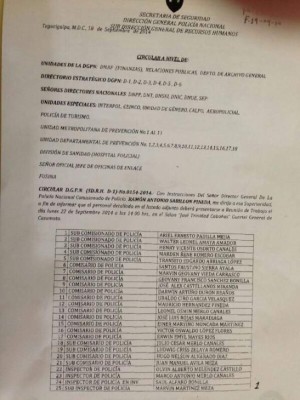 Se avecina un nuevo remezón en la Policía Nacional de Honduras