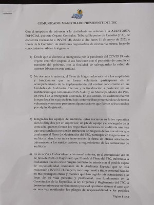 Ministerio Público recibe informe que señala responsabilidad penal contra Invest-H