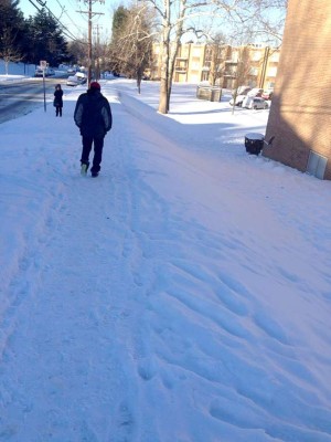 Así viven la nevada los migrantes hondureños en Estados Unidos