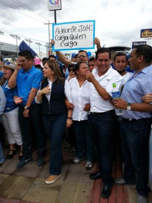 Nacionalistas marchan en Tegucigalpa y Comayagua