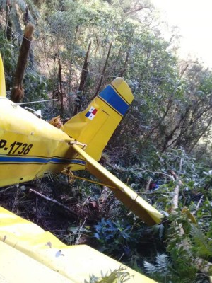 Encuentran cuerpo del piloto de la nave fumigadora en la zona boscosa del Lago de Yojoa
