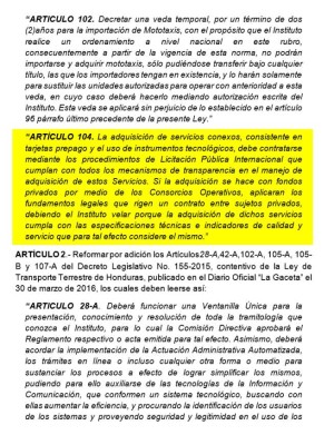 IHTT reforma la ley y autoriza licitación privada