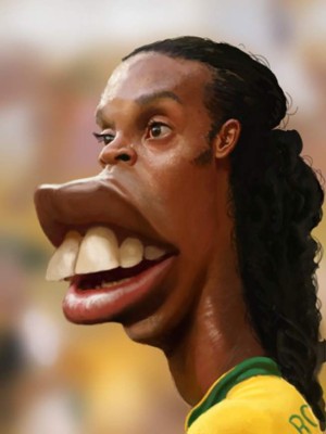Te presentamos las caricaturas más extremas de Ronaldinho previo a su llegada a Honduras