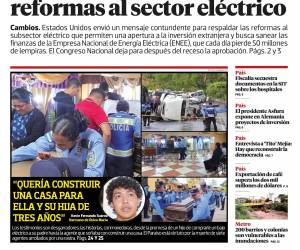 EE UU también apoya las reformas al sector eléctrico