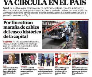 Virus del sarampión ya circula en el país