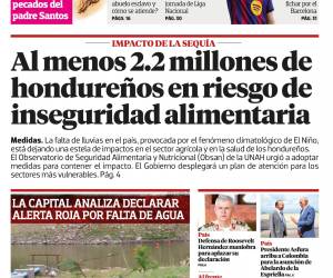 Al menos 2.2 millones de hondureños en riesgo de inseguridad alimentaria