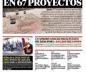 L11,500 millones en 67 proyectos