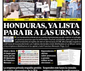 Honduras, ya lista para ir a las urnas
