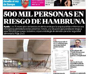 500 mil personas en riesgo de hambruna