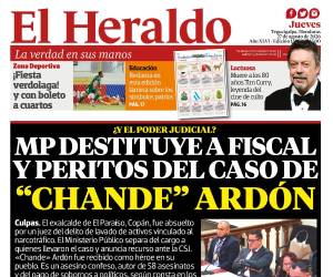 MP DESTITUYE A FISCAL Y PERITOS DEL CASO DE CHANDE ARDÓN