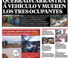 Quebrada arrastra a vehículo y mueren los tres ocupantes