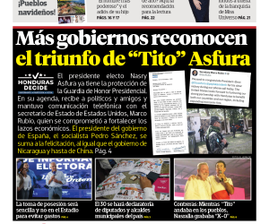 Más gobiernos reconocen el triunfo de Tito Asfura