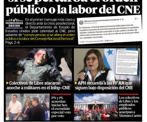 EE UU tomará acciones si se perturba el orden público o la labor del CNE