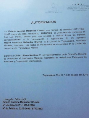 Honduras: Familiares concluyen trámites para repatriar restos mortales de migrante