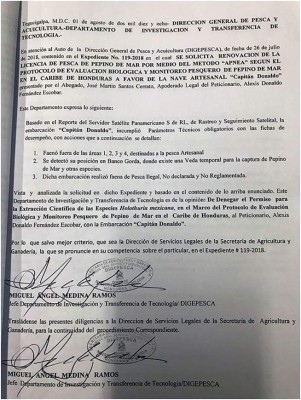 Sustraen informes para favorecer a barcos pepineros