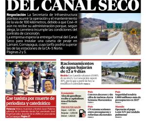 SIT busca manejo del canal seco