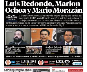 EUA cancela visas a Luis Redondo, Marlon Ochoa y Mario Morazán
