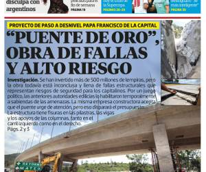 Puente de oro, obra de fallas y alto riesgo