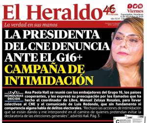La presidenta del CNE denuncia ante el G16+ campaña de intimidación