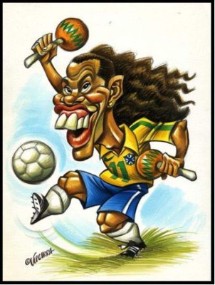 Te presentamos las caricaturas más extremas de Ronaldinho previo a su llegada a Honduras