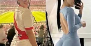 Bella joven hondureña causa sensación en estadio de Argentina