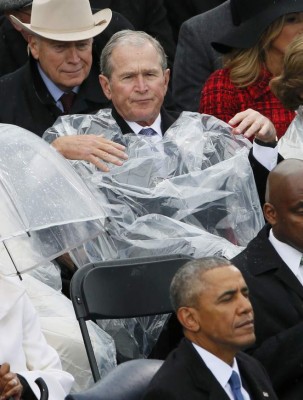 Las divertidas fotos de George W. Bush en ceremonia inaugural de Donald Trump &nbsp;&nbsp;
