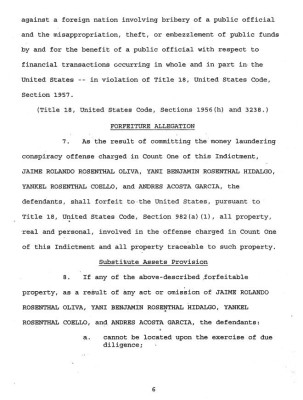 Demanda contra los Rosenthal es por lavado y soborno