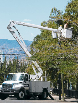 En una telaraña de cables se ha convertido el tendido eléctrico