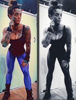 Las espeluznantes imágenes de Carol Praddo, 'la mujer diablo'&nbsp;&nbsp;