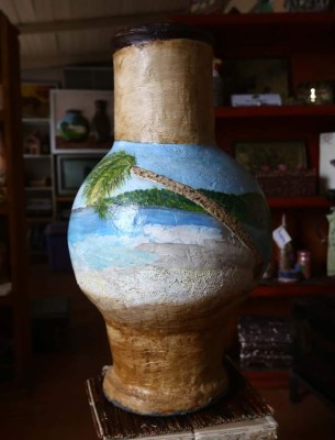 Originales creaciones de basura con uso decorativo