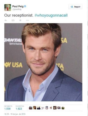 Chris Hemsworth en Cazafantasmas