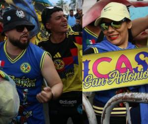 En Tegucigalpa se ven muchas camisas de los colores del Olimpia, pero los aficionados del América han sorprendido al llegar de varias partes para juego de la Copa de Campeones de la Concacaf