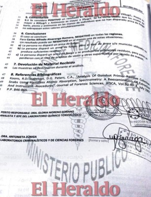 Solo un implicado dio positivo en la prueba de pólvora en crimen de Carlos Collier