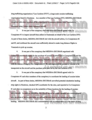 'El Pollo” gestionó compra de cocaína y llegada de narcoavioneta para Los Cachiros