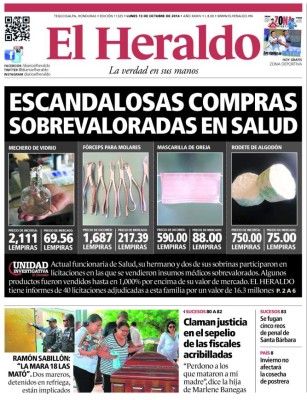 Honduras: MP le cae a empresas por compras sobrevaloradas en Salud