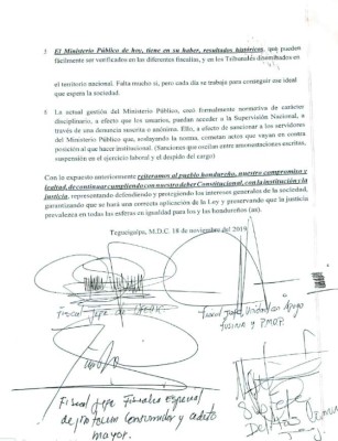 Funcionarios del MP respaldan el trabajo hecho por el fiscal general