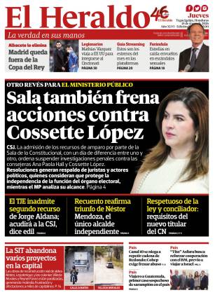 Sala también frena acciones contra Cossette López