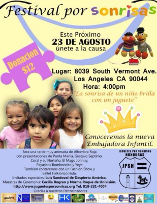 Hondureños promueven 'Festival por Sonrisas” en Los Ángeles&nbsp;&nbsp;