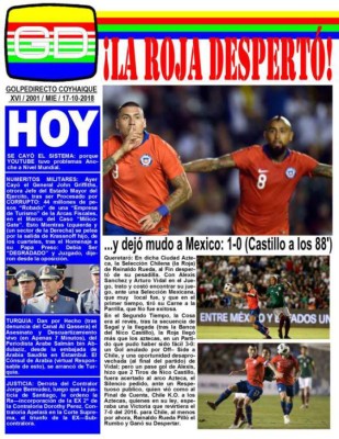 Portadas de medios mexicanos no perdonan al Tri tras la derrota ante Chile