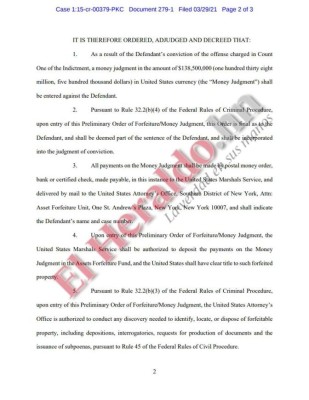 EE UU busca decomisar más de $ 138.5 millones a Tony Hernández