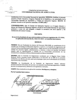 La Universidad Nacional de Agricultura se queda sin equipo al romper acuerdo con OABI