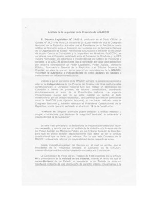 Análisis de la Legalidad de la Creación de la Maccih