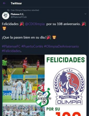 FOTOS: Así felicitaron al Olimpia por sus 108 años de historia